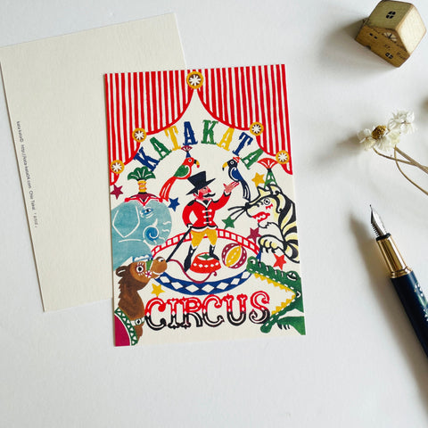 KATA KATA Katazome Print Postcard - Circus
