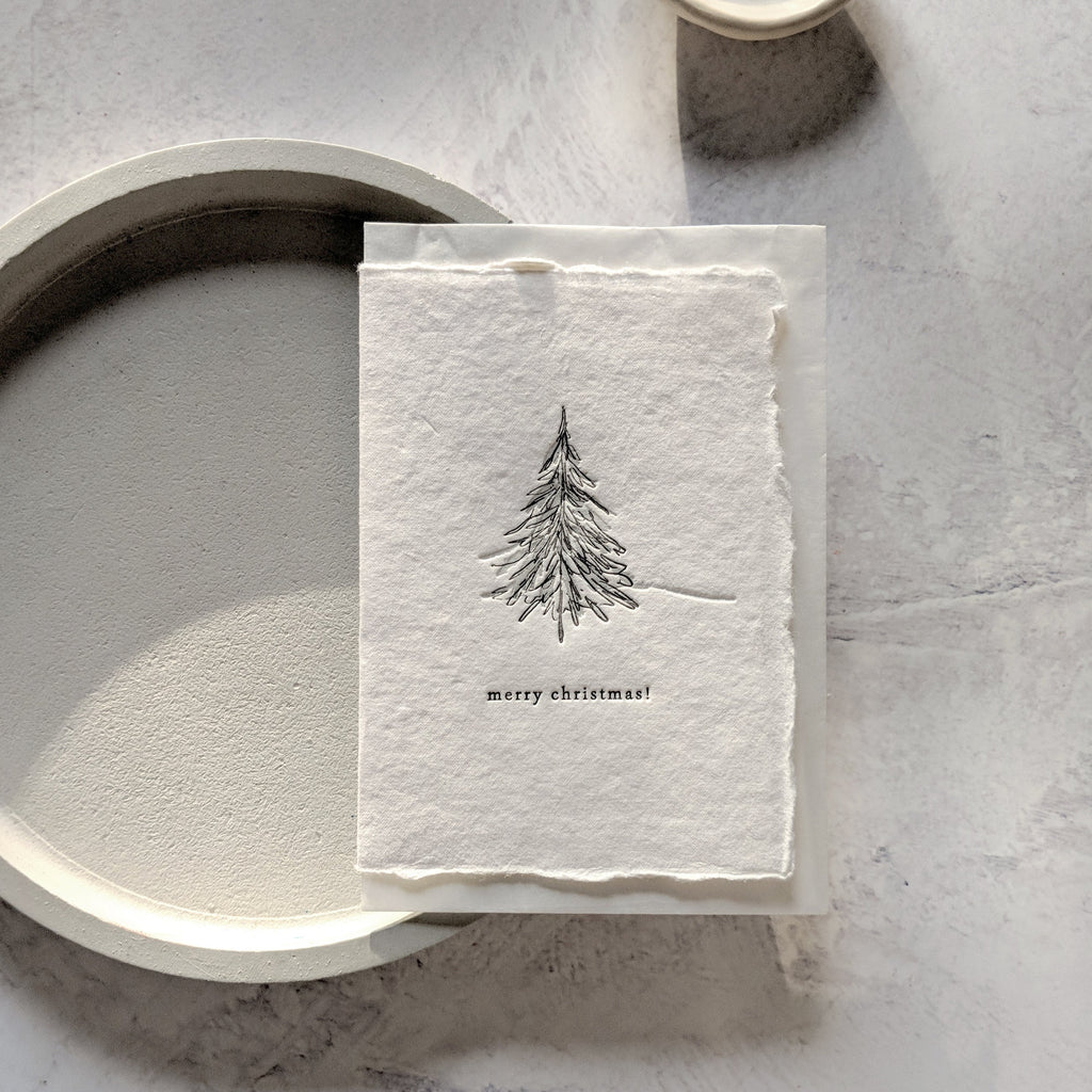 Belinda Love Lee Letterpress Mini Card - Merry Christmas