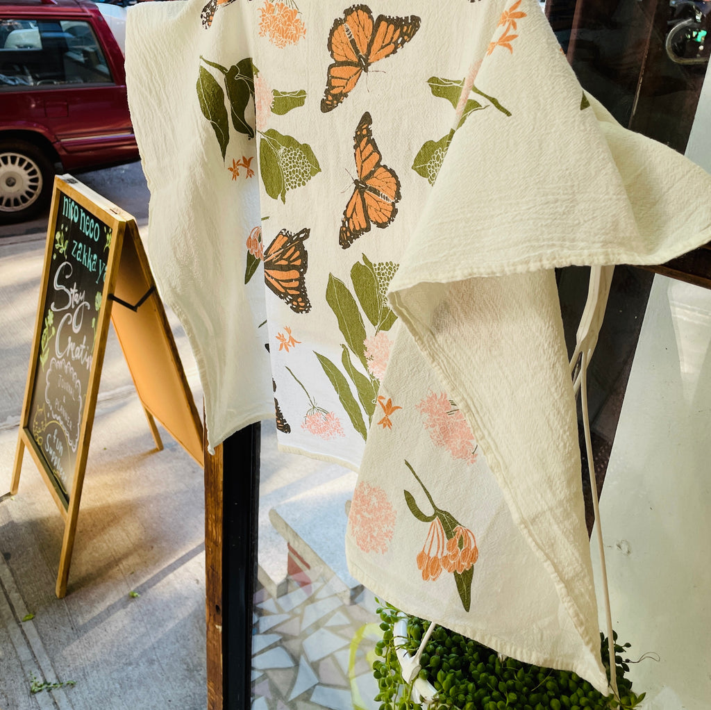 June & December - Monarchs & Milkweeds Towel
