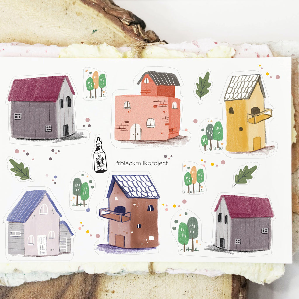Milk Project  Sticker - Houses