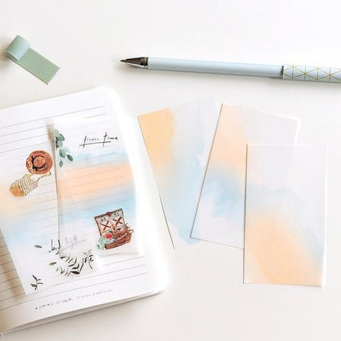 MU Watercolor Tracing Paper Pack 007 - Light Blue Morning