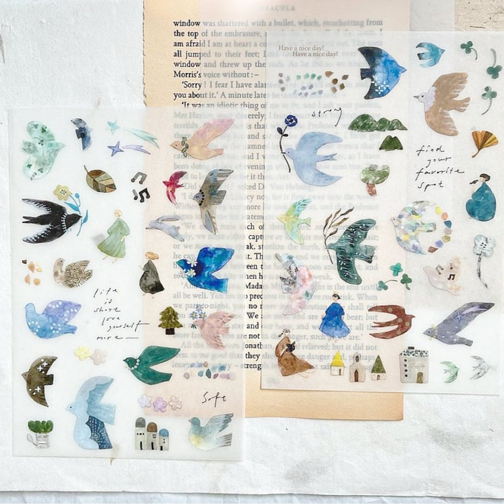 Pion Print-on Sticker - Bird island