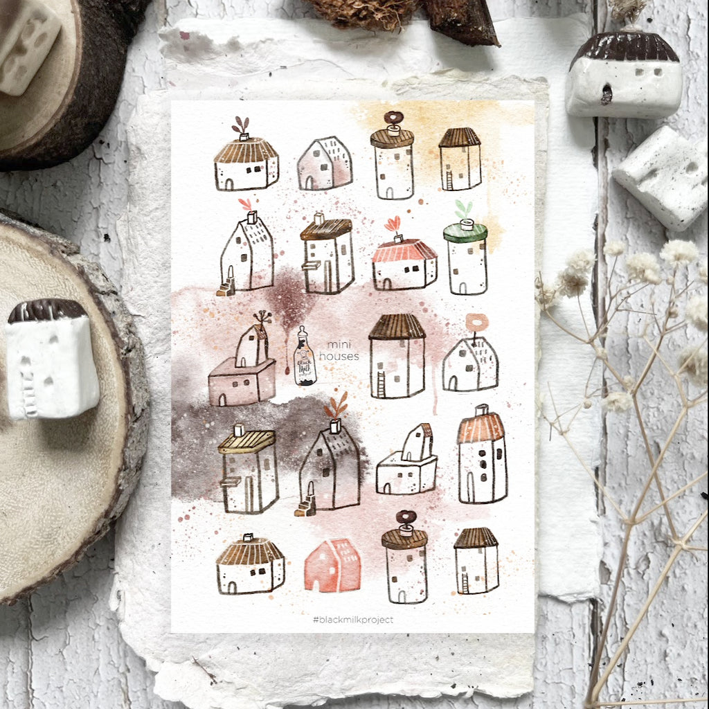 Black Milk Project Sticker - Mini Houses