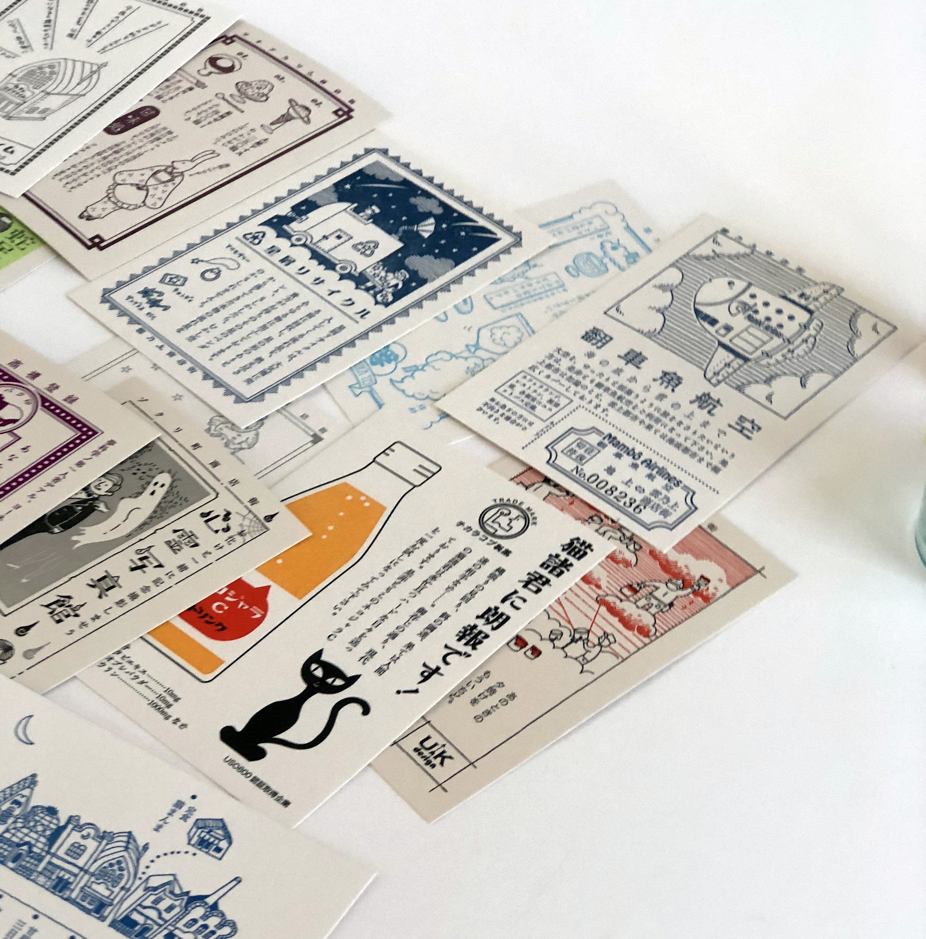 Kyupodo Letterpress Postcard - The Big Fish Airline-niconeco zakkaya