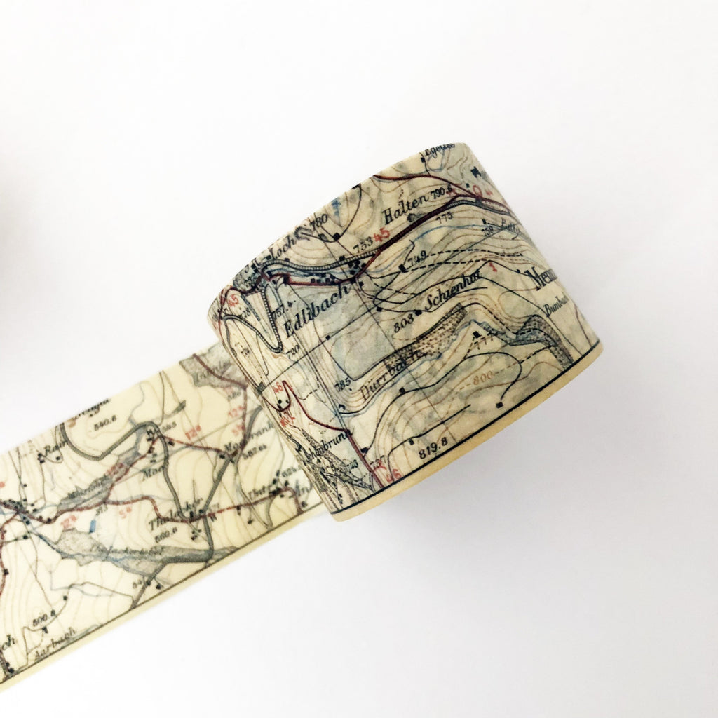 Mt Pack Washi Tape - Old Map - niconeco zakkaya