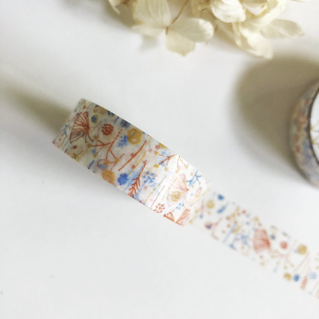 Risette Floral Washi Tape - Roz - niconeco zakkaya