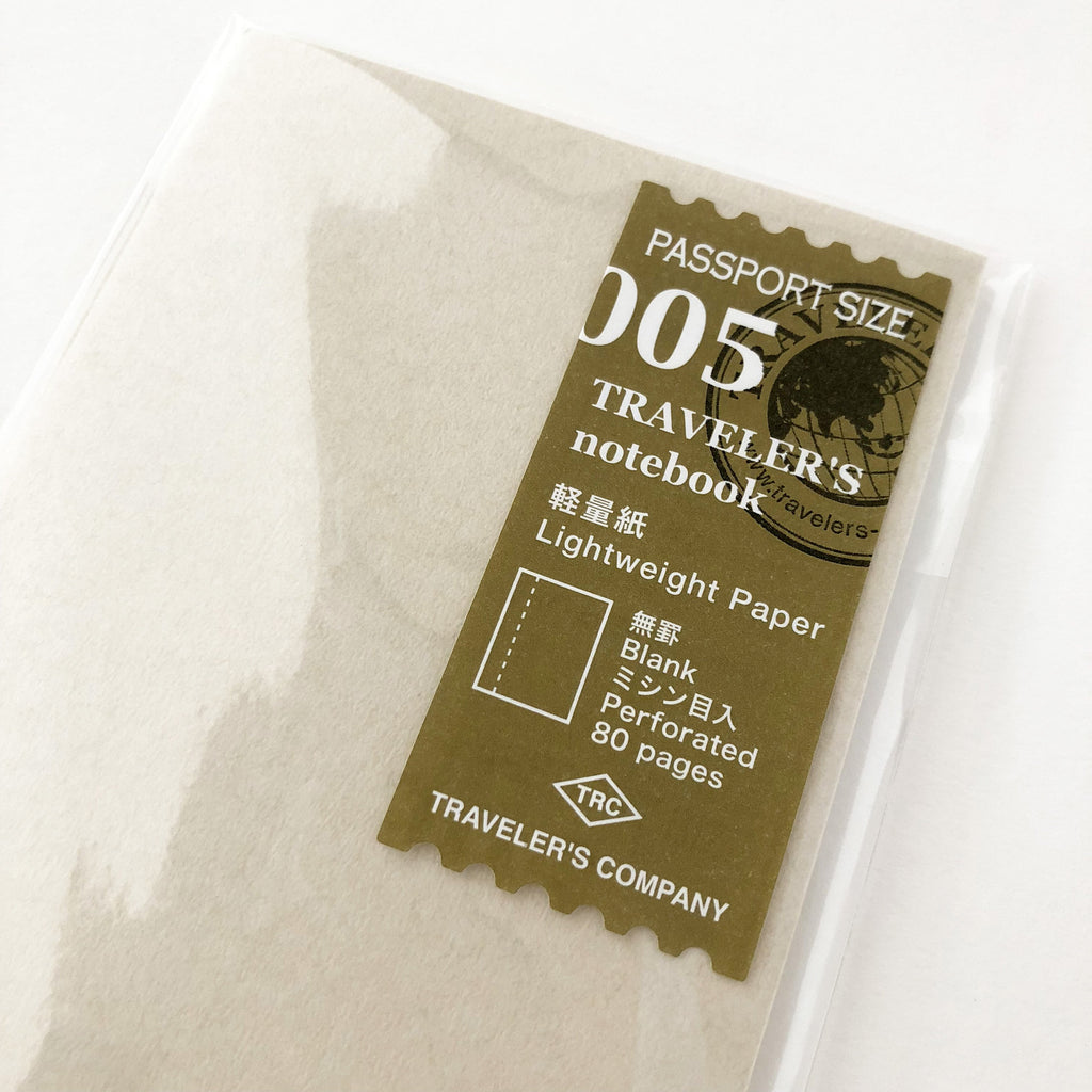 Traveler's Notebook 005 Lightweight Paper Refill (Passport Size)-niconeco zakkaya