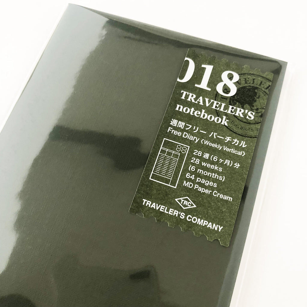 Traveler's Notebook 018 Free Weekly Vertical Refill-niconeco zakkaya