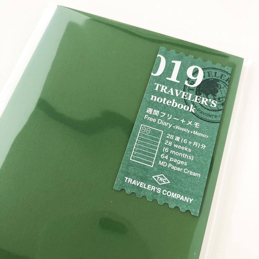 Traveler's Notebook 019 Free Weekly Planner + Memo-niconeco zakkaya