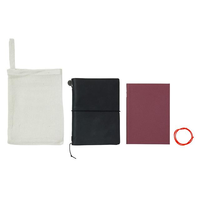 TRAVELER’S notebook set レギュラーサイズ（ブラック） Traveler's Notebook Starter Set, Regular Size, Black – St. Louis